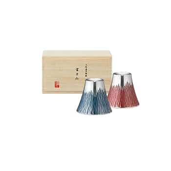 【新品未使用】大阪浪華錫器　タンブラー　富士山　2つセット 大阪浪華錫器 タンブラー | 富士山 タンブラーペア | 赤・青
